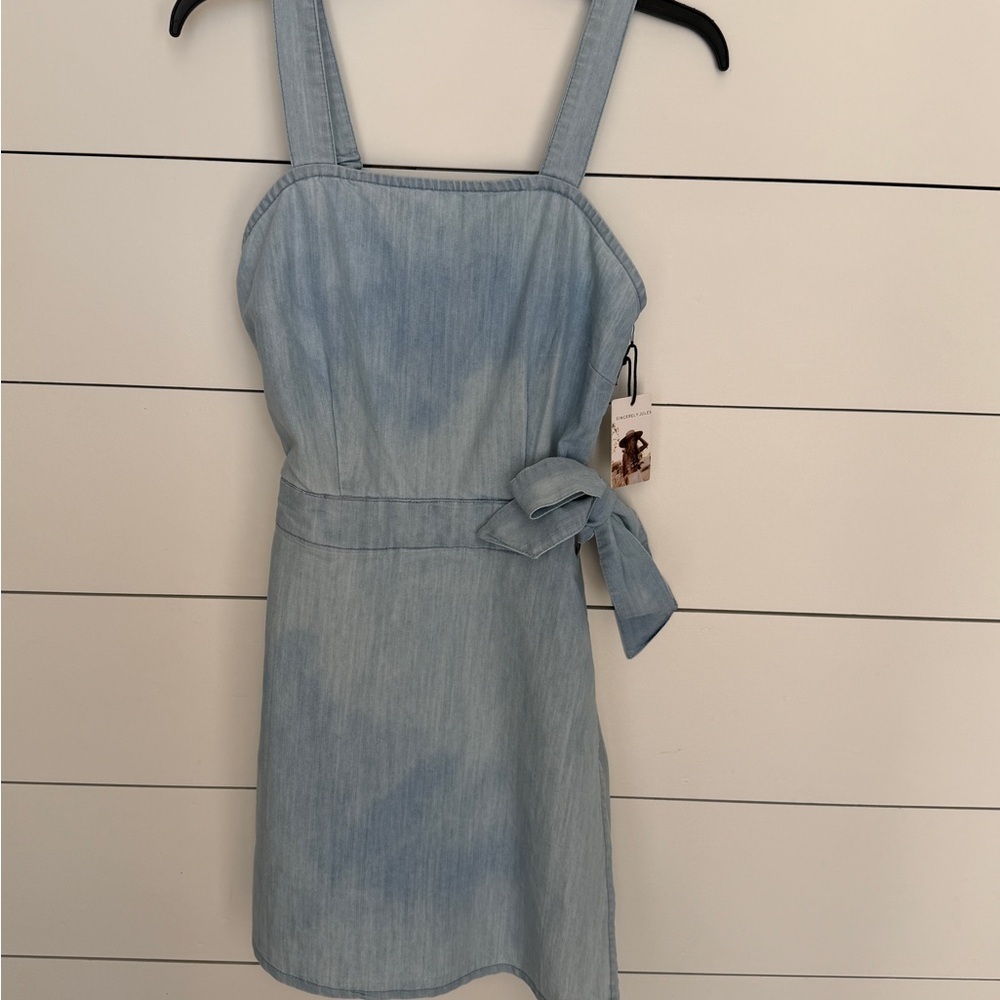 Sincerely Jules Light Blue Denim Skort/Dress MEDIUM